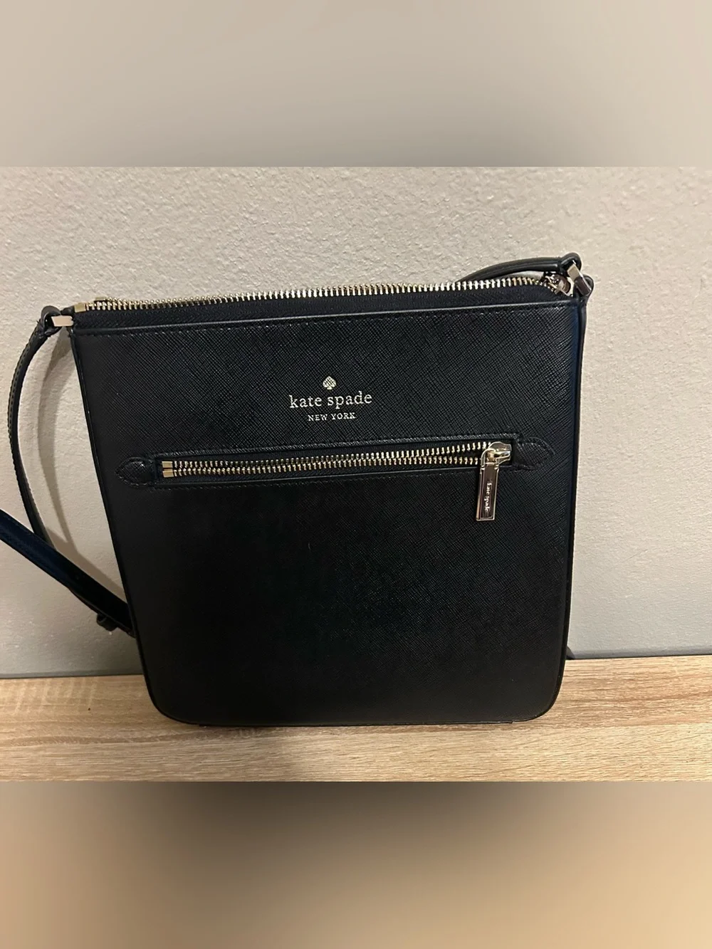kate spade Black Saffiano Crossbody Messenger